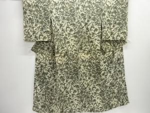 アンティーク　紋錦紗花模様着物